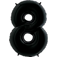 Фольгована кулька Grabo цифра «8» Чорний 40" в уп