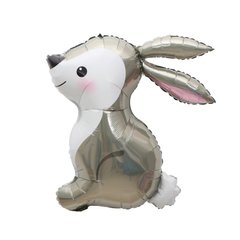 Фольгована кулька Велика фігура сірий кролик 80 см (Китай)