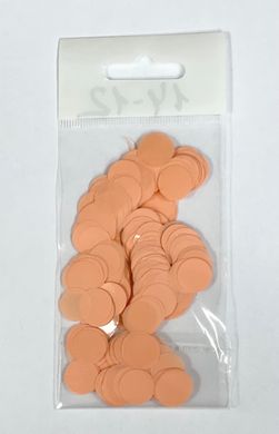 Конфетті Кружочок 12 мм Персик (50 г)