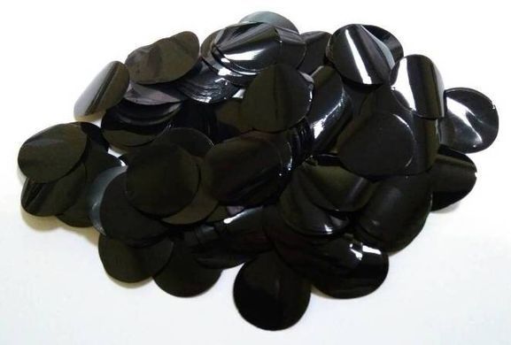 Конфетті Кружочки 23 мм. Чорний (50 г)