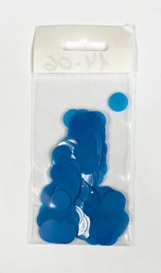 Конфетти Кружочек 12 мм Синий (100 г)