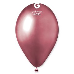 Латексный шар Gemar 13″ Хром Розовый / Shiny Pink #091 (50 шт)