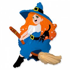 Фольгированный шар Flexmetal Большая фигура Ведьма Хэллоуин