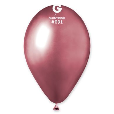 Латексна кулька Gemar 13″ Хром Рожевий / Shiny Pink #091 (50 шт)