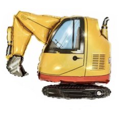Фольгированный шар Большая фигура Желтый экскаватор 75 см (Китай)