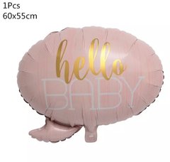 Фольгована кулька Велика фігура Овал рожевий hallo baby (Китай)