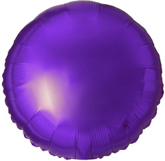 Фольгированный шар 18” Круг фиолетовый (Китай)
