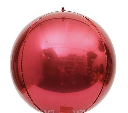 Фольгированный шар 22” Сфера Красный (Китай)