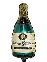 Фольгированный шар Мини фигура бутылка шампанского зеленая (Китай)