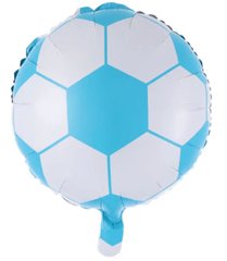 Фольгированный шар 18” круг футбольный мяч голубой Китай