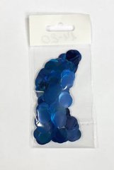 Конфетті Кружочок 12 мм Синій Металик (100 г)