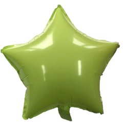 Фольгована кулька 18” Зірка макарун Зелена (Китай)