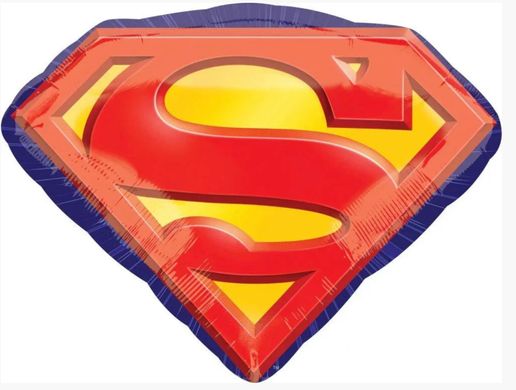 Фольгована кулька Велика фігура емблема Супермен 59 см (Китай)