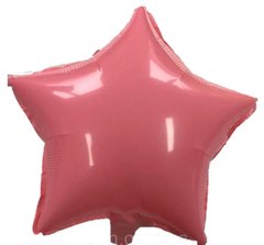 Фольгована кулька 18” Зірка макарун Рожева (Китай)