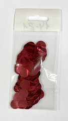 Конфетті Кружочок 12 мм Червоний Металик (100 г)