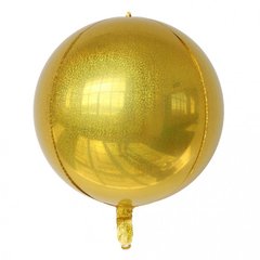Фольгированный шар 22” Сфера золото голограмма (Китай)