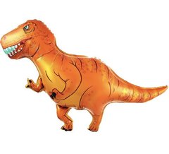 Фольгована кулька Велика фігура Динозавр помаранчевий (Китай)