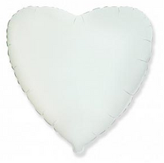 Фольгированный шар Flexmetal 32” сердце Белое
