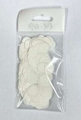 Конфетті Кружочок 12 мм Білий (50 г)