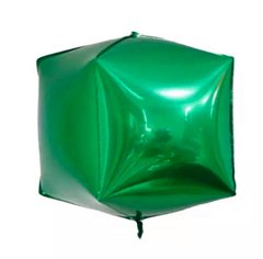 Фольгированный шар 24” куб Зелёный (Китай)