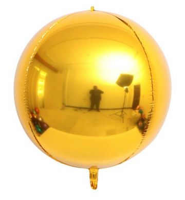 Фольгированный шар 15” Сфера Золото (Китай)