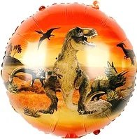 Фольгована кулька 18" круг Ера динозаврів Китай