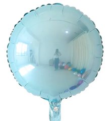 Фольгированный шар 18” Круг голубой (Китай)