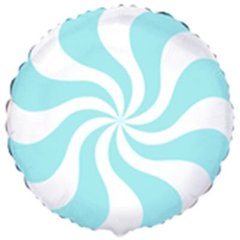 Фольгированный шар Flexmetal 18″ конфета пастель голубая blue