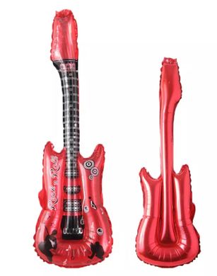 Фольгована кулька Велика фігура гітара червона 85 см (Китай)
