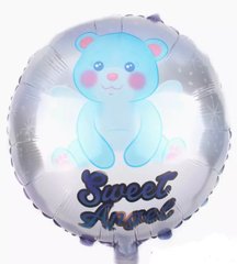 Фольгована кулька 18” круг sweet angel блакитний Китай