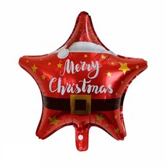 Фольгированный шар 18“ звезда Mary Christmas красная НГ Китай