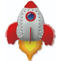 Фольгована кулька Flexmetal Велика фігура ракета червона