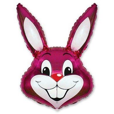 Фольгована кулька Flexmetal Міні фігура кролик малиновий