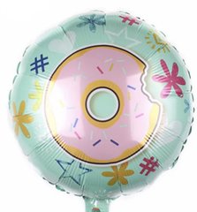 Фольгована кулька 18" круг пончик на фісташковому фоні Китай