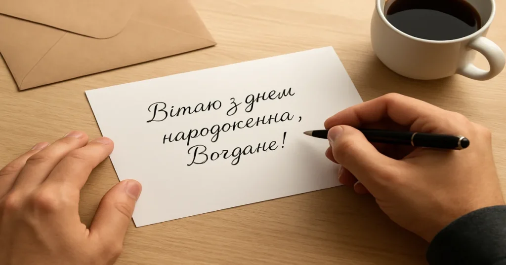 Як написати власне привітання для Богдана без шаблонів