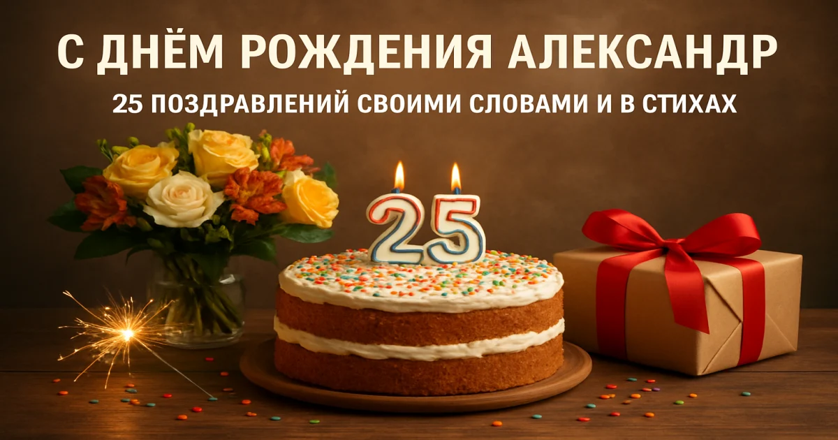 С днем рождения, Александр: 25 поздравлений своими словами и в стихах