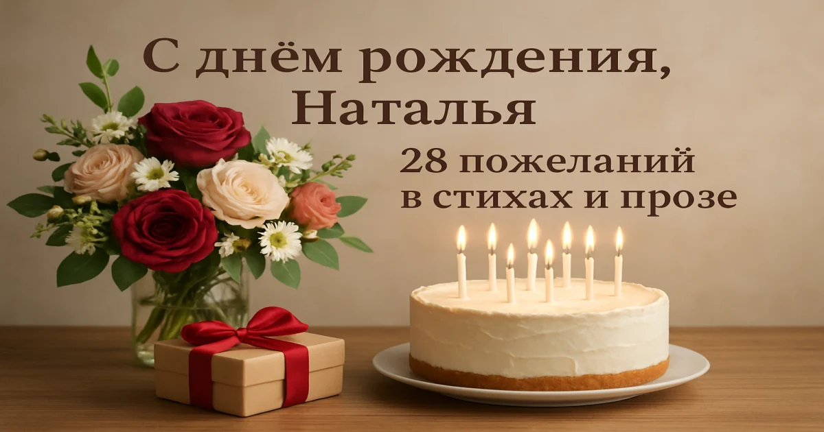 С днём рождения, Наталья: 28 пожеланий в стихах и прозе