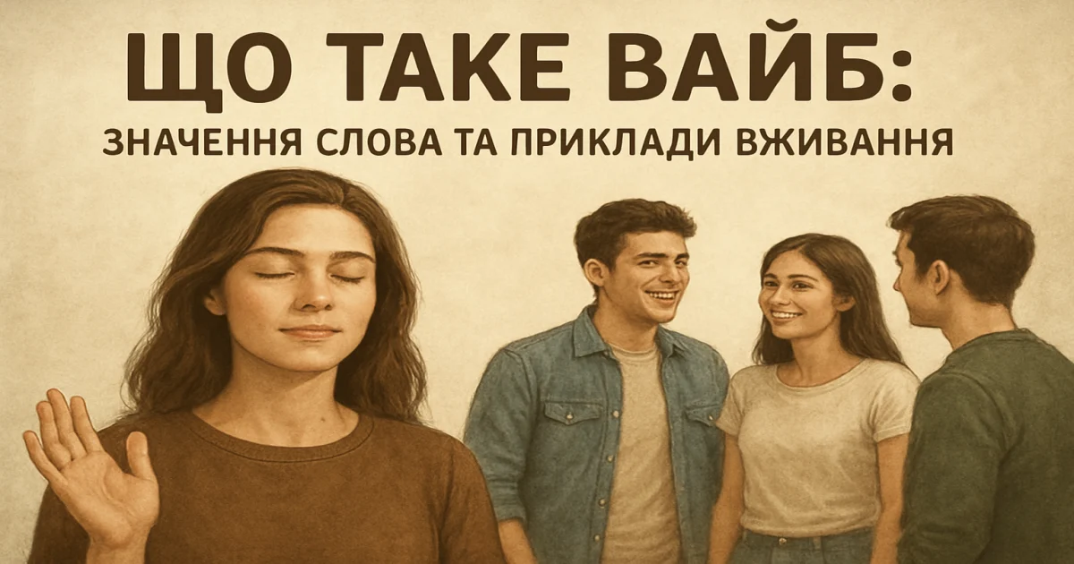 Що таке вайб: значення слова та приклади вживання