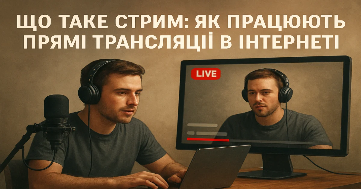 Що таке стрим: як працюють прямі трансляції в інтернеті